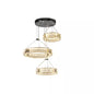 Suspension LED Lux & Belle 3 Niveaux Chrome et Verre
