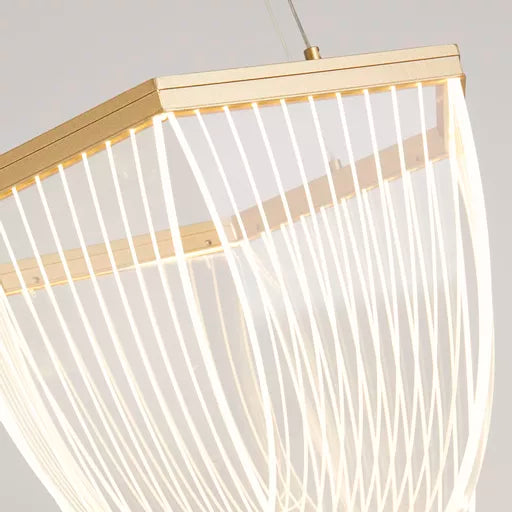 Suspension LED Lux & Belle Or et Acrylique Transparent - vue 3