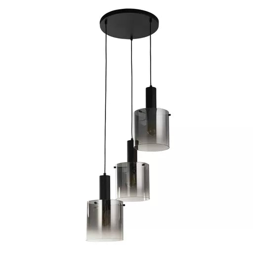 Suspension Sweden noire - vue detail verre fume