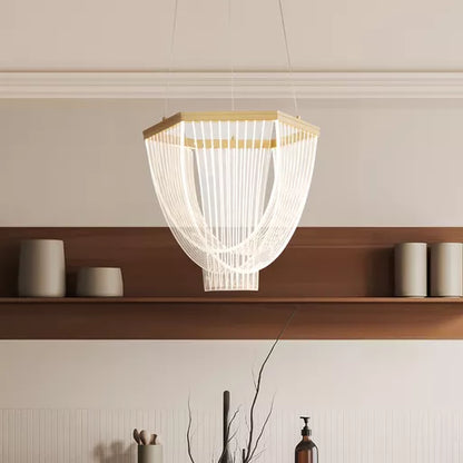 Suspension LED Lux & Belle Or et Acrylique Transparent - vue 4
