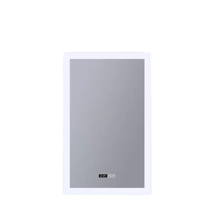 Miroir de Salle de Bain LED avec Horloge et Anti-buée