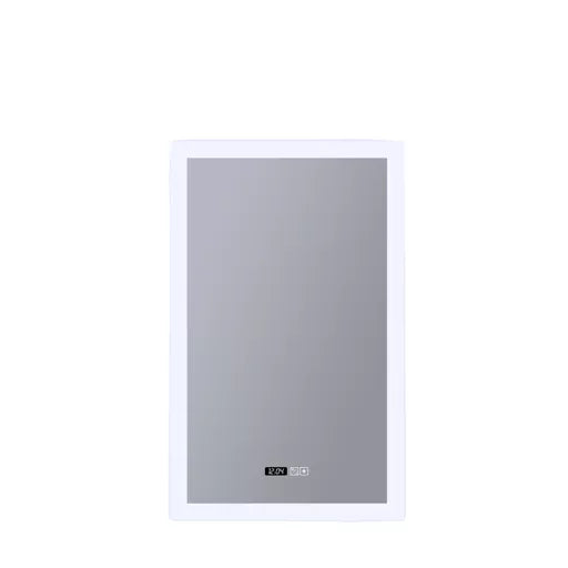 Miroir de Salle de Bain LED avec Horloge et Anti-buée