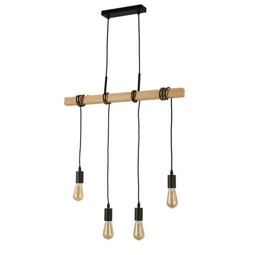 Suspension Woody bois - vue detail