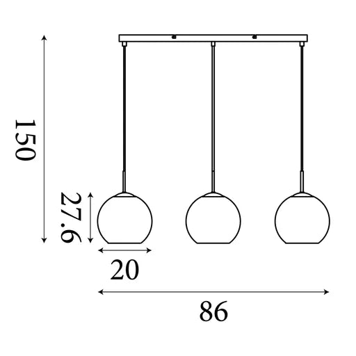 Suspension Balls laiton - vue d'ensemble