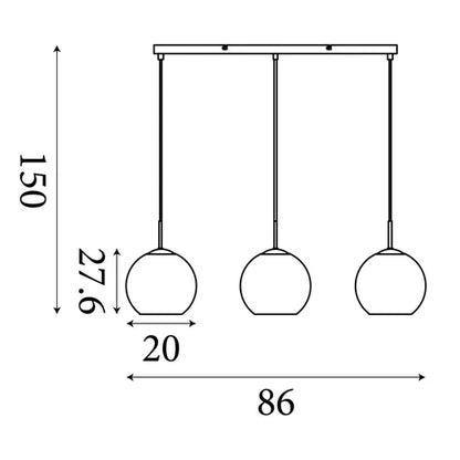 Suspension Balls laiton - vue d'ensemble