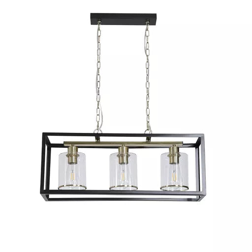 Suspension Lux Belle noir - vue detail cage cubique