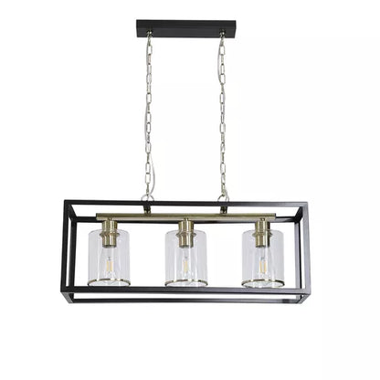 Suspension Lux Belle noir - vue detail cage cubique