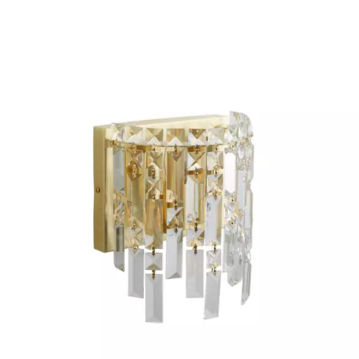 Applique Lux Belle laiton - vue detail cristal