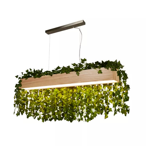 Suspension LED Ash 115 cm en bois naturel