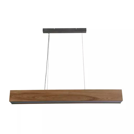 Suspension LED Ash en bois naturel vue de face